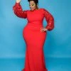 Curvaceous Boutique Red Runway Sequin Gown 2 Curvaceous Boutique Red Runway Sequin Gown