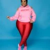 Curvaceous Boutique Pink Heavy Duty Sweatshirt TOPS