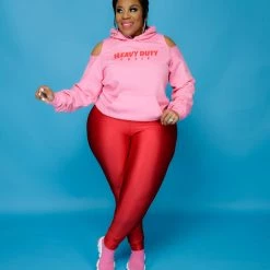 Curvaceous Boutique Pink Heavy Duty Sweatshirt TOPS