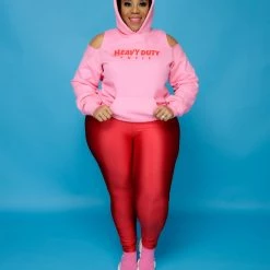Curvaceous Boutique Pink Heavy Duty Sweatshirt TOPS