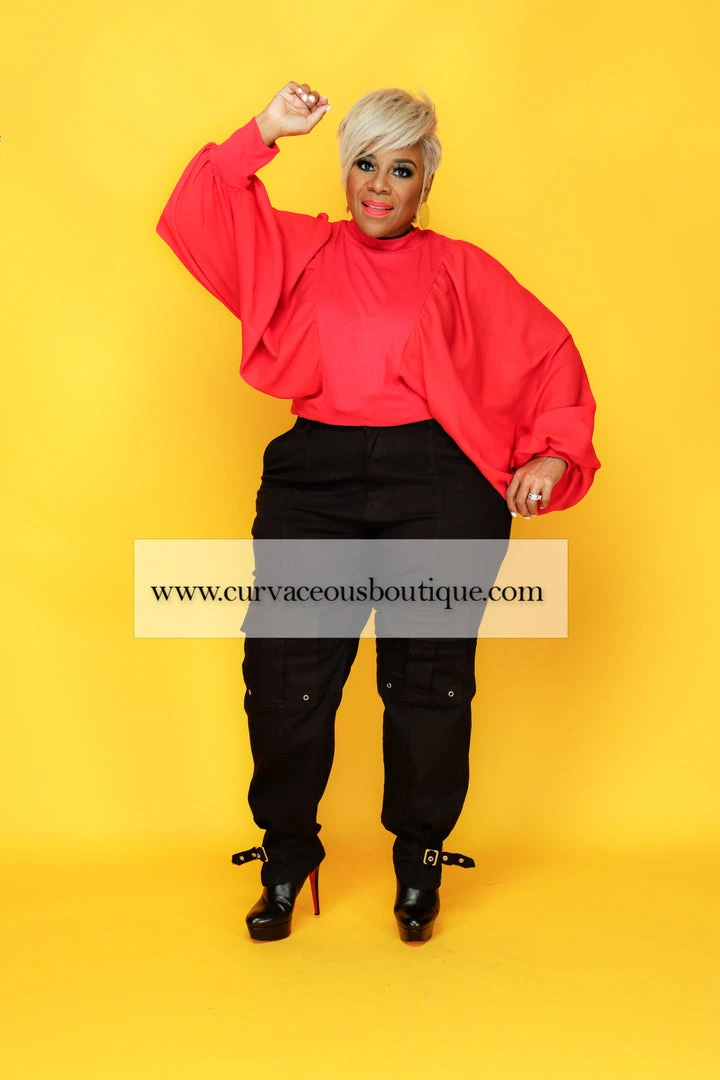 Curvaceous Boutique Black Buckle Cargo Pants SALE 5 Curvaceous Boutique Black Buckle Cargo Pants SALE