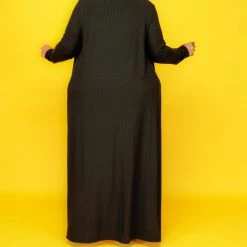 Curvaceous Boutique SETS Black Rib Me Duster Set 7 Curvaceous Boutique SETS Black Rib Me Duster Set