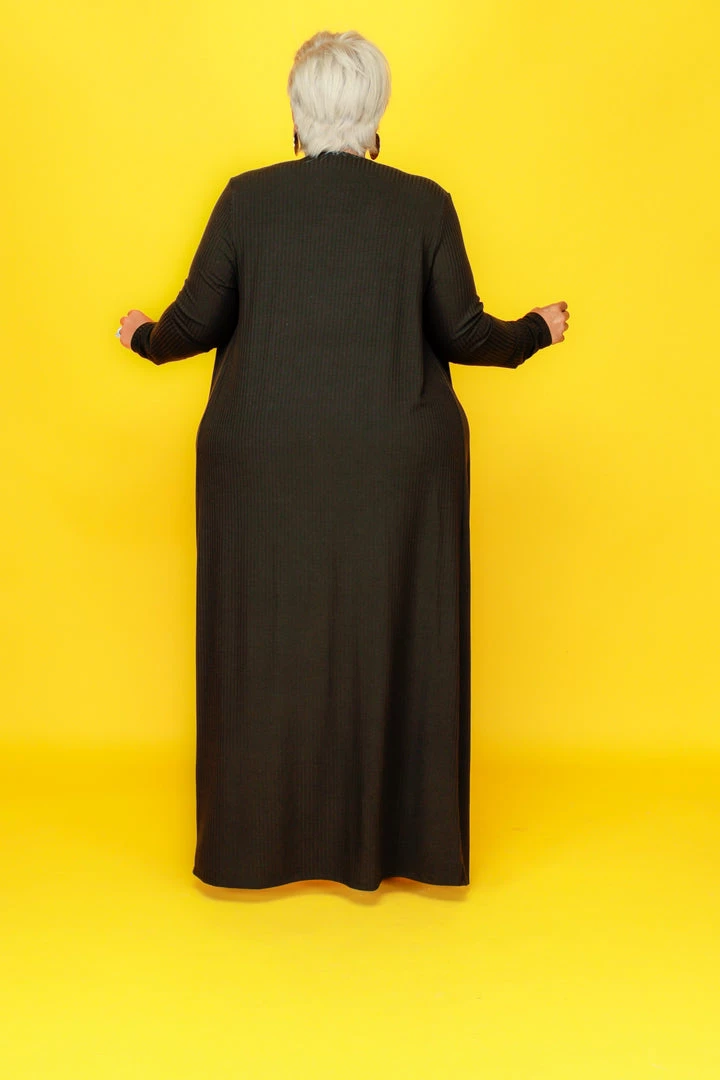 Curvaceous Boutique SETS Black Rib Me Duster Set 5 Curvaceous Boutique SETS Black Rib Me Duster Set