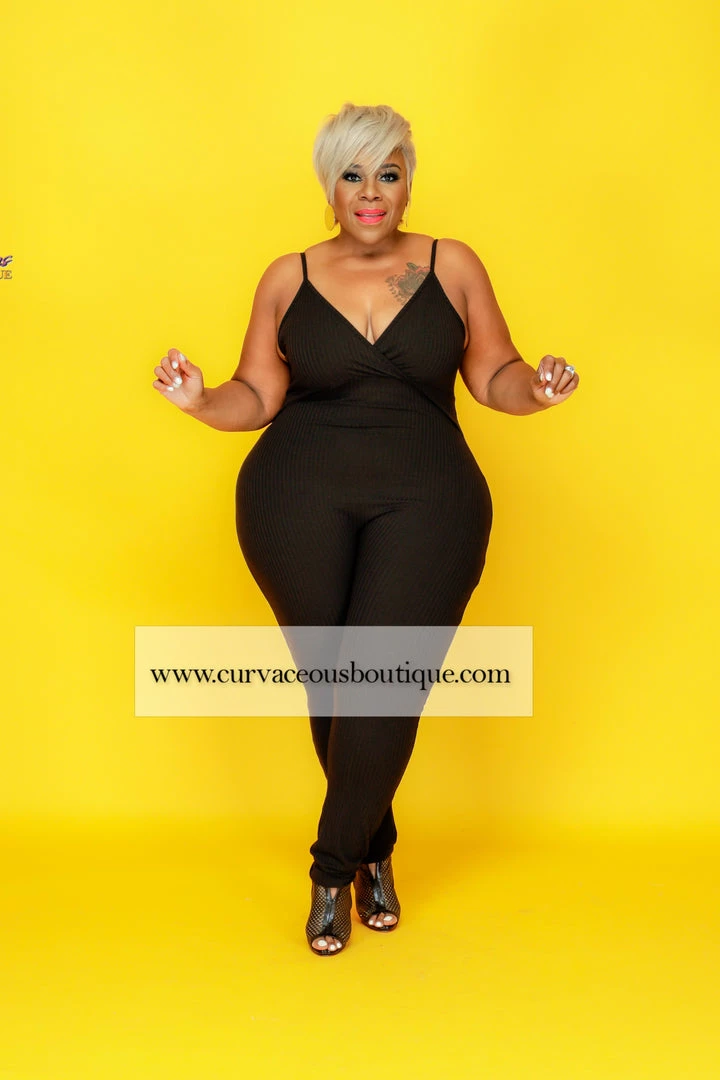Curvaceous Boutique SETS Black Rib Me Duster Set 4 Curvaceous Boutique SETS Black Rib Me Duster Set