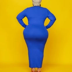 Curvaceous Boutique Royal Blue Maxi Body-Con Dress DRESSES