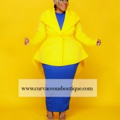 Curvaceous Boutique Royal Blue Maxi Body-Con Dress DRESSES