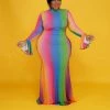 Curvaceous Boutique Sherbet Flavor Mermaid Dress NEW
