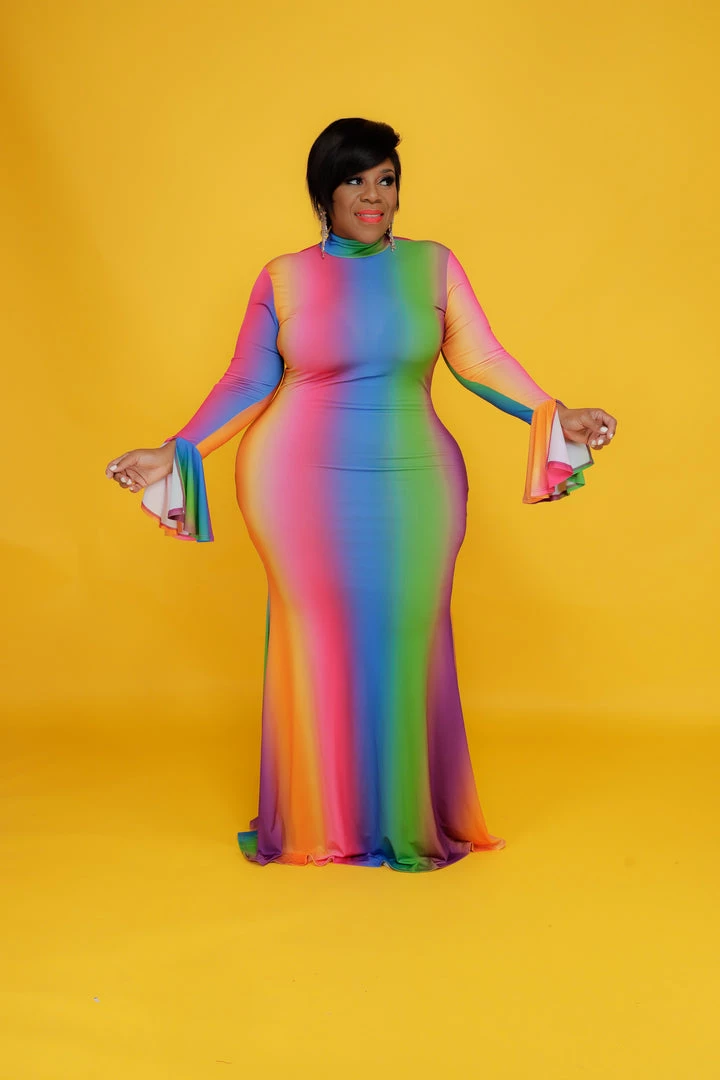 Curvaceous Boutique Sherbet Flavor Mermaid Dress NEW 3 Curvaceous Boutique Sherbet Flavor Mermaid Dress NEW