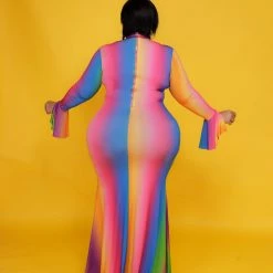Curvaceous Boutique Sherbet Flavor Mermaid Dress NEW 7 Curvaceous Boutique Sherbet Flavor Mermaid Dress NEW