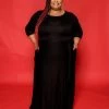 Curvaceous Boutique MAXI DRESSES Extended Size Black Gabby Maxi Dress