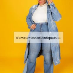 Curvaceous Boutique Medium Duo Tone Flare Jeans 12 Curvaceous Boutique Medium Duo Tone Flare Jeans