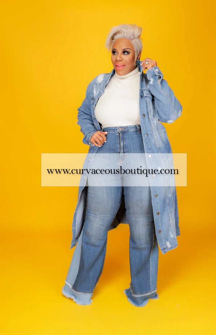 Curvaceous Boutique Medium Duo Tone Flare Jeans 7 Curvaceous Boutique Medium Duo Tone Flare Jeans