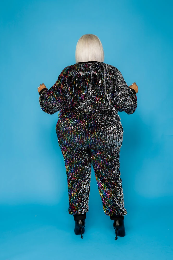 Curvaceous Boutique Rainbow Sequin Jogger Set SETS 5 Curvaceous Boutique Rainbow Sequin Jogger Set SETS