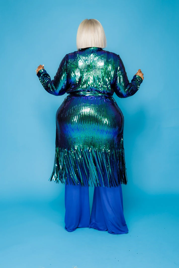 Curvaceous Boutique Blue Seqiun Fringe Duster 4 Curvaceous Boutique Blue Seqiun Fringe Duster