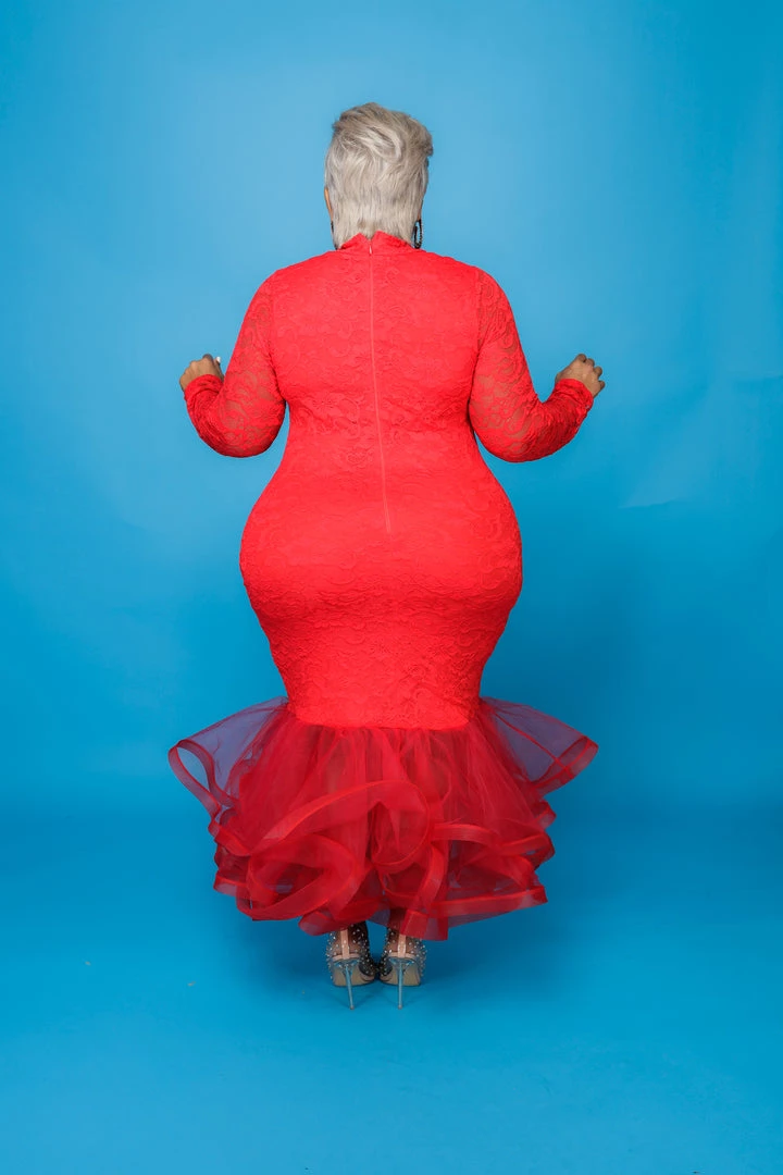 Curvaceous Boutique NEW Red Voluptuous Lace Dress 4 Curvaceous Boutique NEW Red Voluptuous Lace Dress