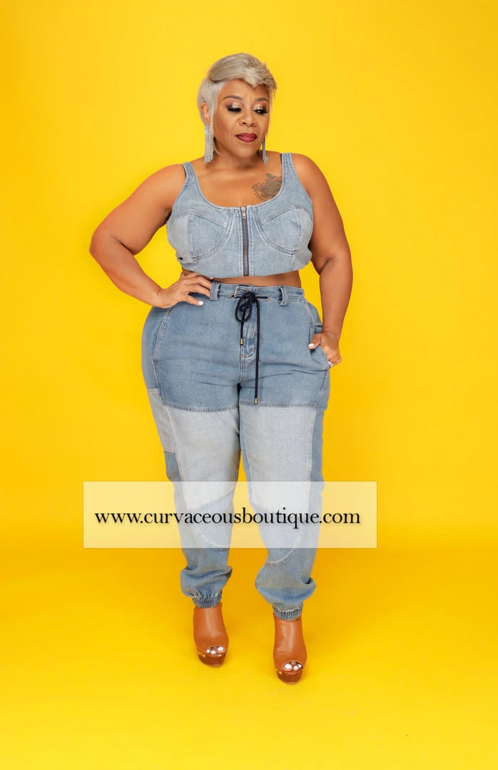 Curvaceous Boutique Tank Patchwork Denim Set 4 Curvaceous Boutique Tank Patchwork Denim Set