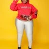 Curvaceous Boutique Red Sequin CC Sweatshirt