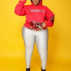 Curvaceous Boutique Red Sequin CC Sweatshirt