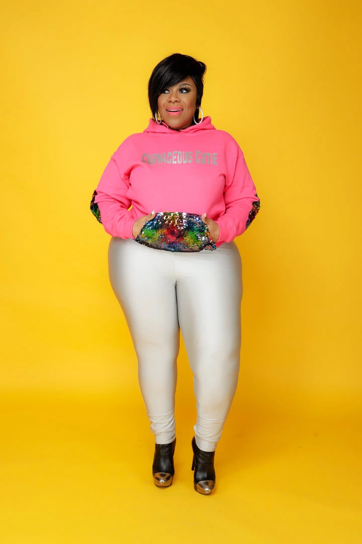 Curvaceous Boutique TOPS Pink Sequin CC Sweatshirt 6 Curvaceous Boutique TOPS Pink Sequin CC Sweatshirt