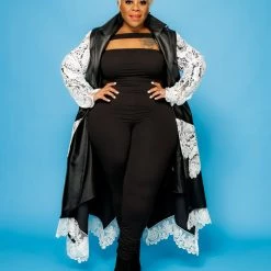 Curvaceous Boutique JUMPSUITS Black Cut Above Catsuit