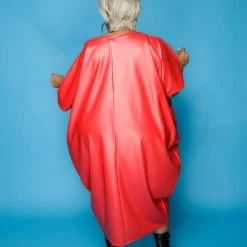 Curvaceous Boutique Red Alana Faux Leather Baggy Dress DRESSES 9 Curvaceous Boutique Red Alana Faux Leather Baggy Dress DRESSES