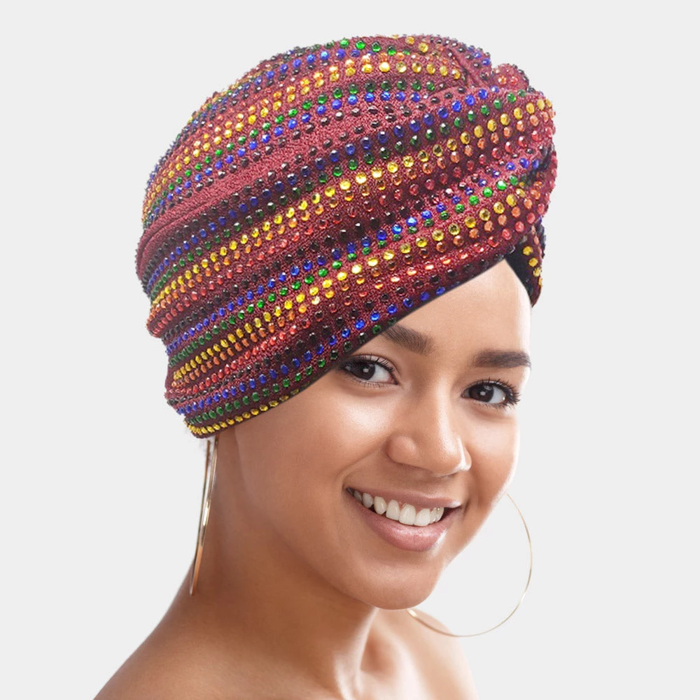 Curvaceous Boutique Colorful Bling Turbans NEW 7 Curvaceous Boutique Colorful Bling Turbans NEW