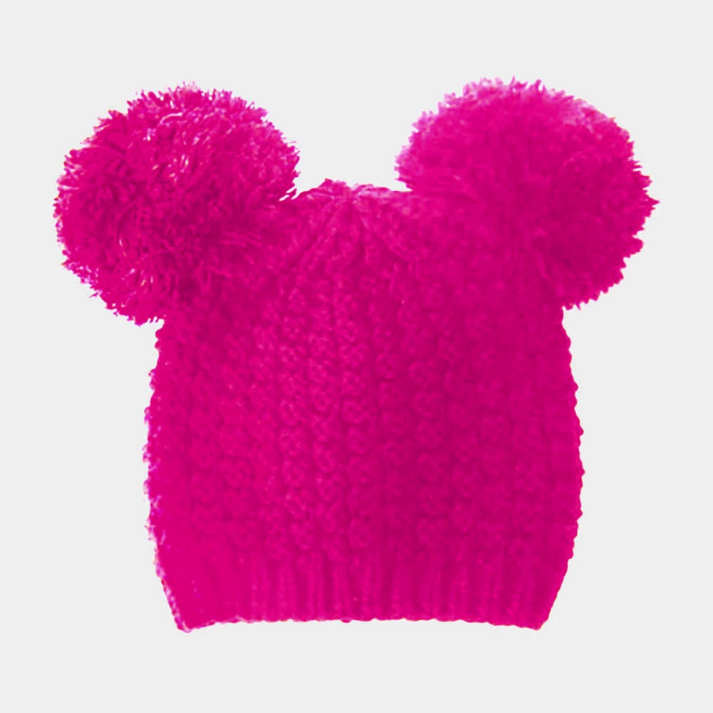 Curvaceous Boutique NEW Pink Double Pom Pom Beanie 3 Curvaceous Boutique NEW Pink Double Pom Pom Beanie