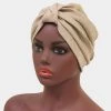 Curvaceous Boutique Gold Glitter Knot Turban NEW