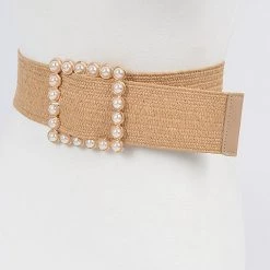 Curvaceous Boutique Pearl Plus Size Elastic Belt