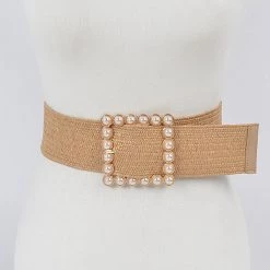 Curvaceous Boutique Pearl Plus Size Elastic Belt
