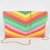 Curvaceous Boutique Rainbow Envelope Clutch