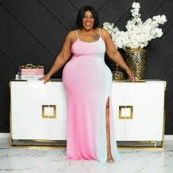 Curvaceous Boutique Cotton Candy Maxi Dress
