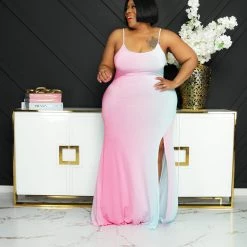 Curvaceous Boutique Cotton Candy Maxi Dress