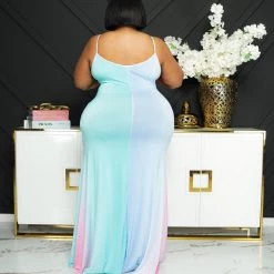 Curvaceous Boutique Cotton Candy Maxi Dress