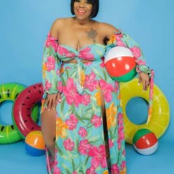 Curvaceous Boutique Ready For Vacation Skirt Set