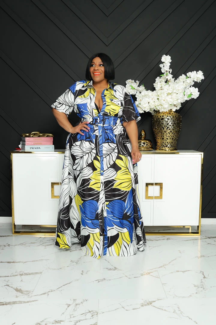 Curvaceous Boutique Blue Lagoon Print Dress 3 Curvaceous Boutique Blue Lagoon Print Dress