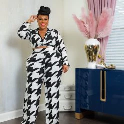 Curvaceous Boutique NEW Geo Print Pant Set