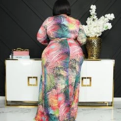 Curvaceous Boutique Palm Springs Wrap Dress DRESSES