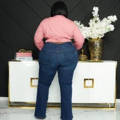 Curvaceous Boutique NEW Mauve Tie Crop Shirt