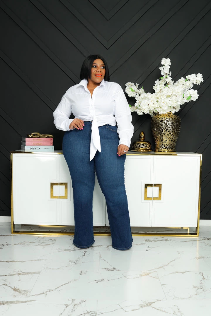 Curvaceous Boutique NEW White Tie Crop Shirt 4 Curvaceous Boutique NEW White Tie Crop Shirt