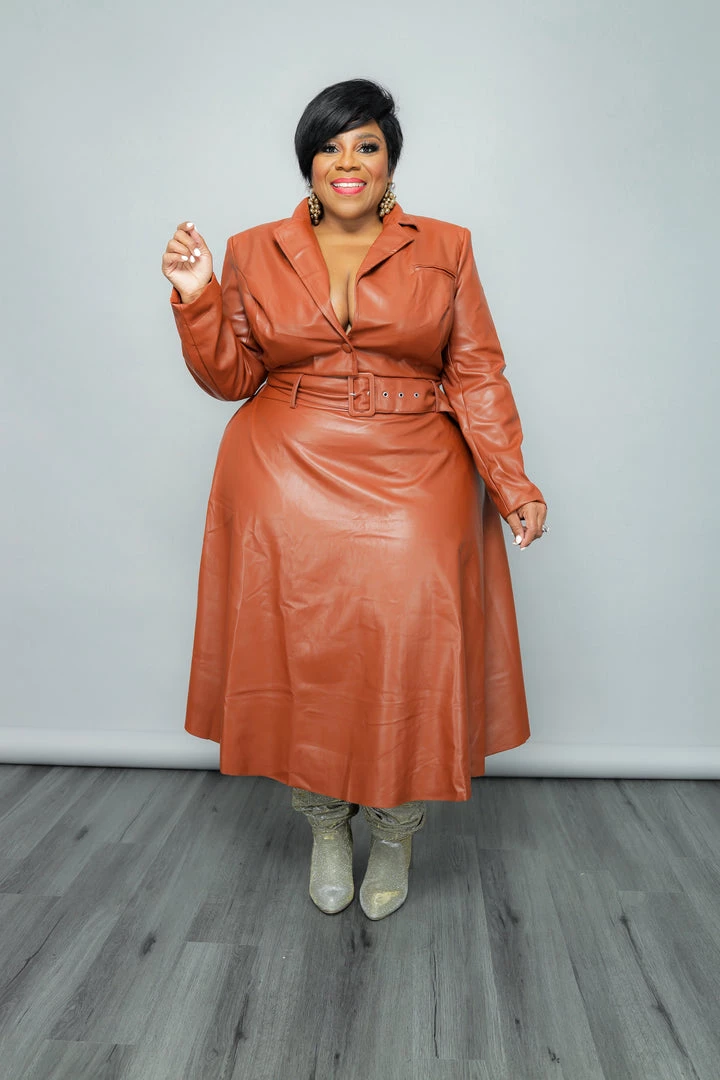 Curvaceous Boutique Cognac Flare Skirt Set 4 Curvaceous Boutique Cognac Flare Skirt Set