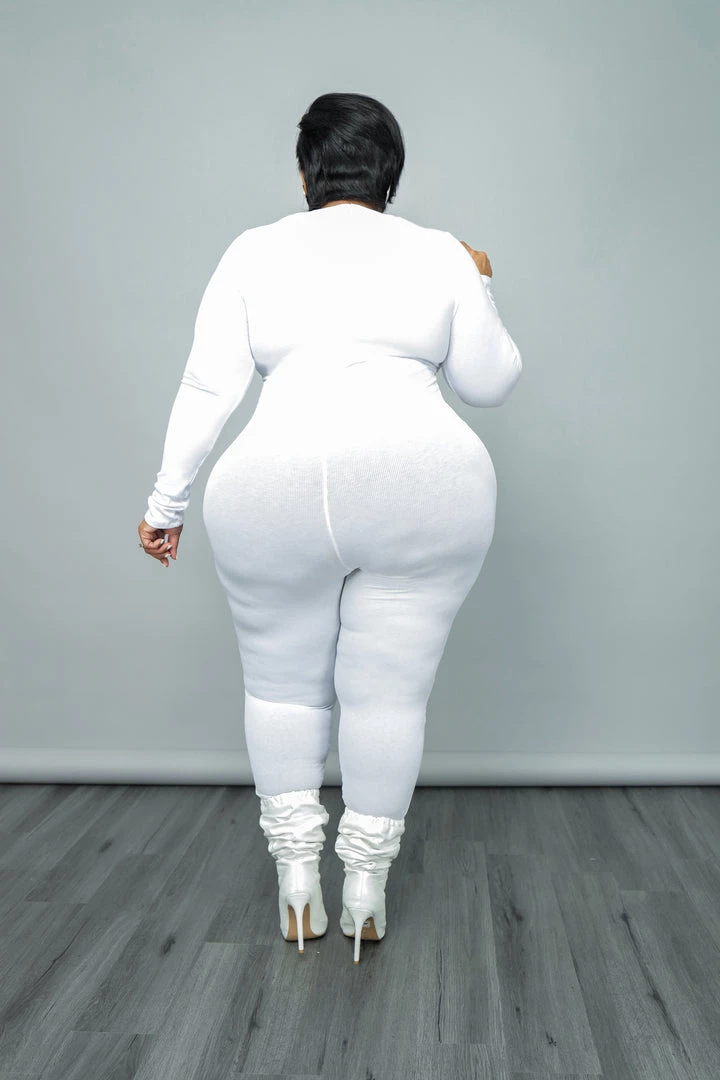 Curvaceous Boutique White Rib Corset Catsuit 6 Curvaceous Boutique White Rib Corset Catsuit