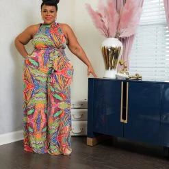 Curvaceous Boutique Crayola Colorful Jumpsuit