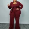 Curvaceous Boutique SETS Burgundy Be Suited Set 1 Curvaceous Boutique SETS Burgundy Be Suited Set
