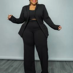 Curvaceous Boutique SETS Black Be Suited Set