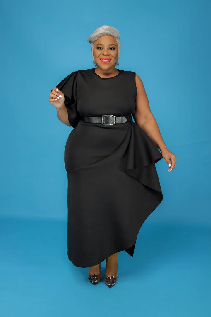 Curvaceous Boutique DRESSES Black Davina Belt Dress 3 Curvaceous Boutique DRESSES Black Davina Belt Dress