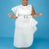 Curvaceous Boutique Ivory Davina Belt Dress 2 Curvaceous Boutique Ivory Davina Belt Dress