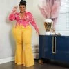 Curvaceous Boutique Mustard Distressed Bell Bottom Jeans NEW