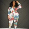 Curvaceous Boutique Paint Splatter Leggings Set NEW
