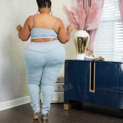 Curvaceous Boutique Grey Two Faced Set